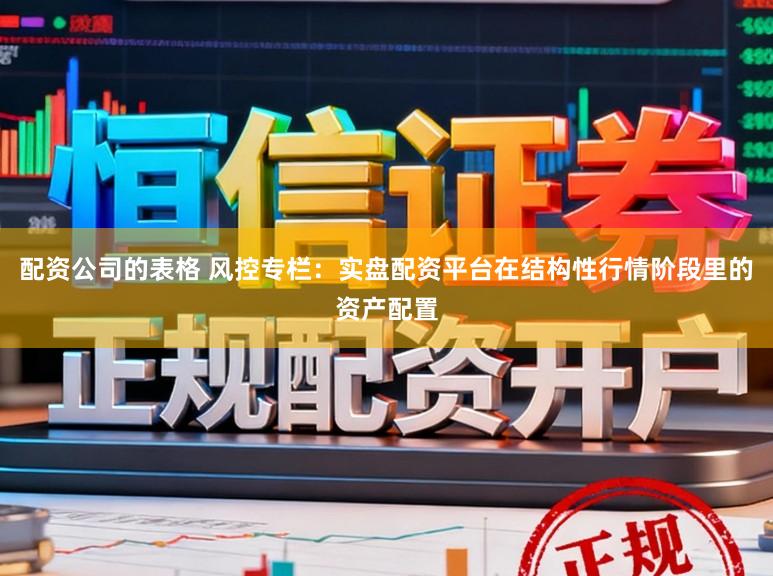 配资公司的表格 风控专栏：实盘配资平台在结构性行情阶段里的资产配置